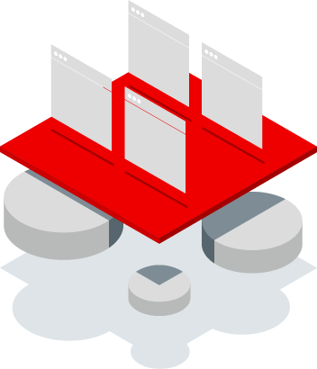 Red Hat Data Grid isometric graphic